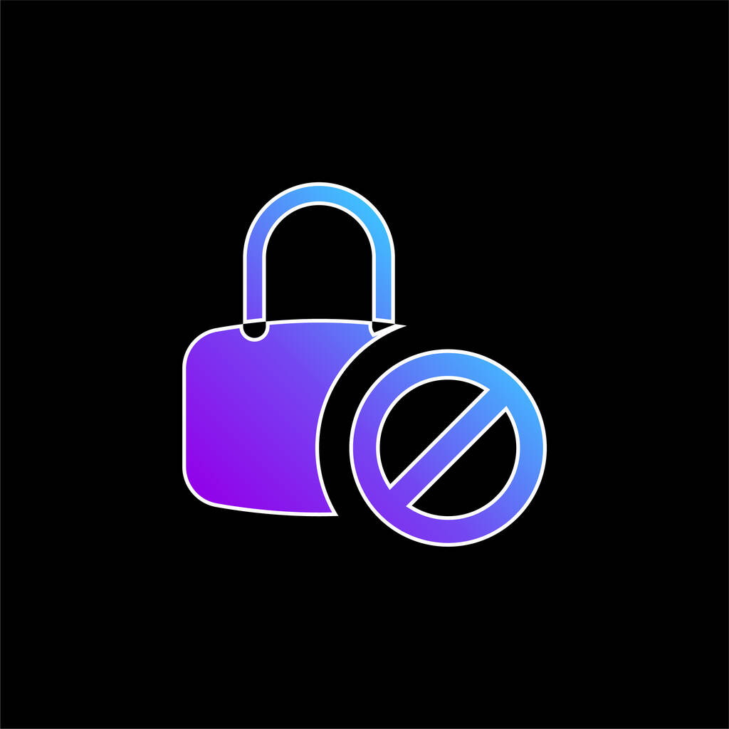 Blokovaná ikona modrého přechodu - Vektor, obrázek
