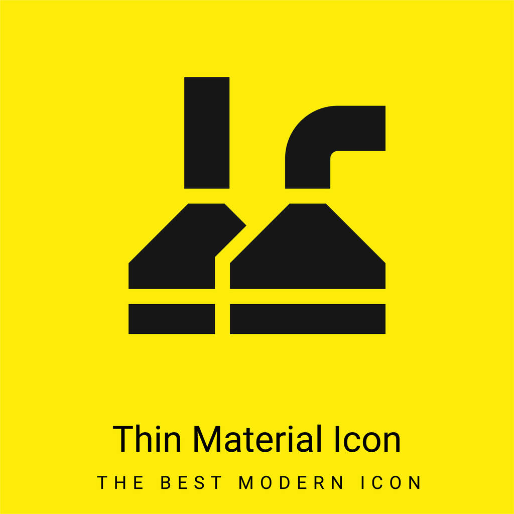 Icône matérielle jaune vif minimale brasserie - Vecteur, image