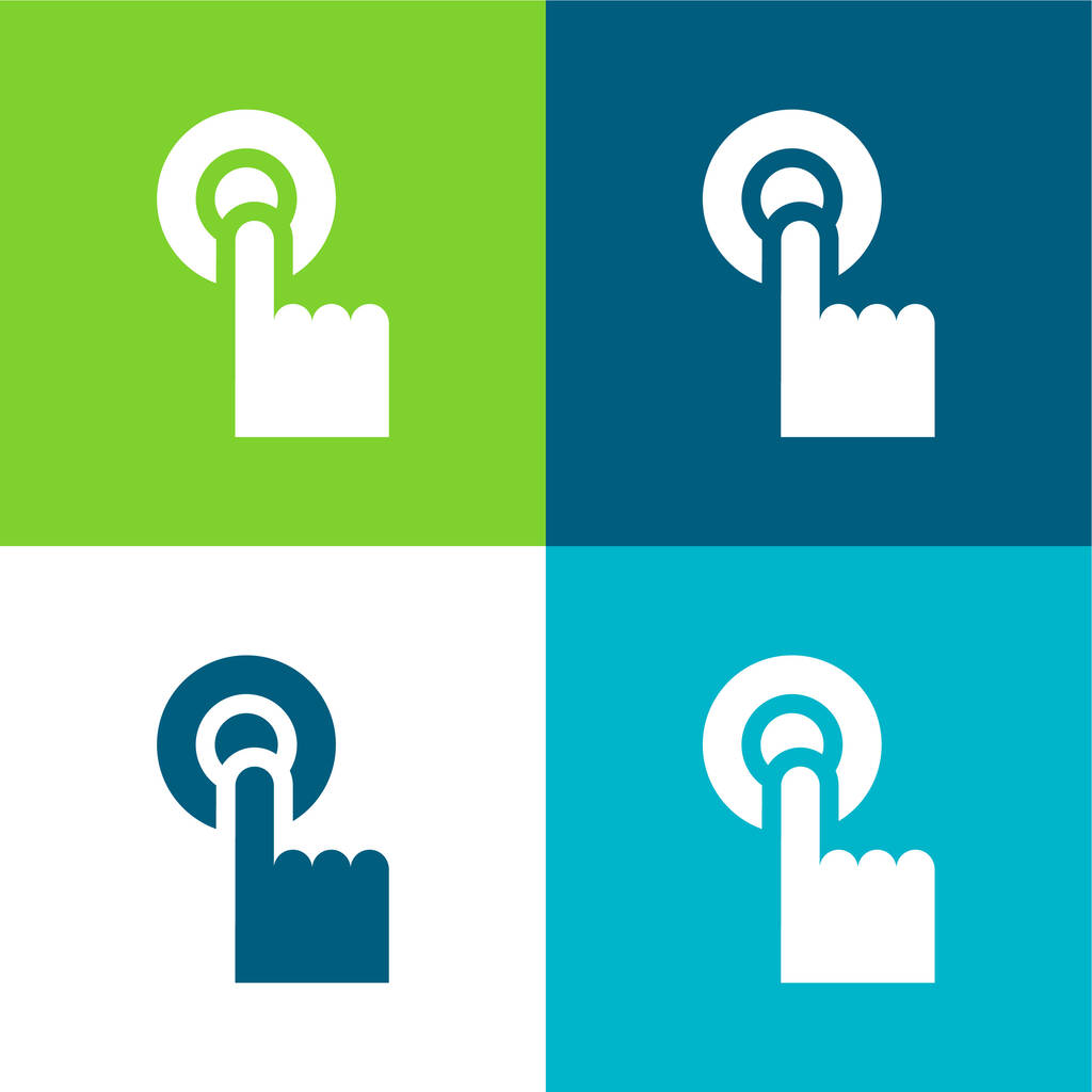 Alarm Płaskie cztery kolory minimalny zestaw ikon - Wektor, obraz