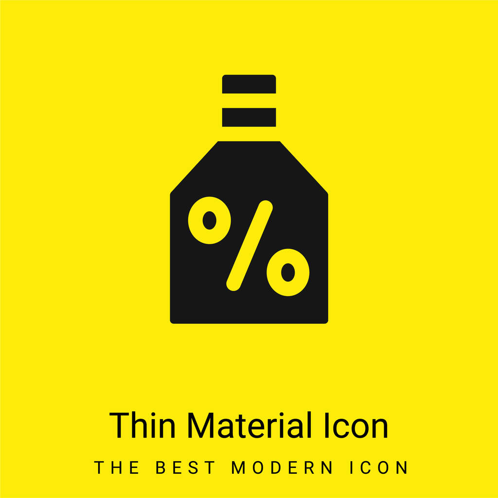 Alkohol minimális világos sárga anyag ikon - Vektor, kép