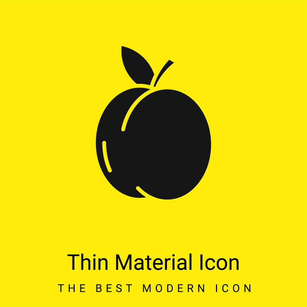 Sárgabarack minimális élénk sárga anyag ikon - Vektor, kép