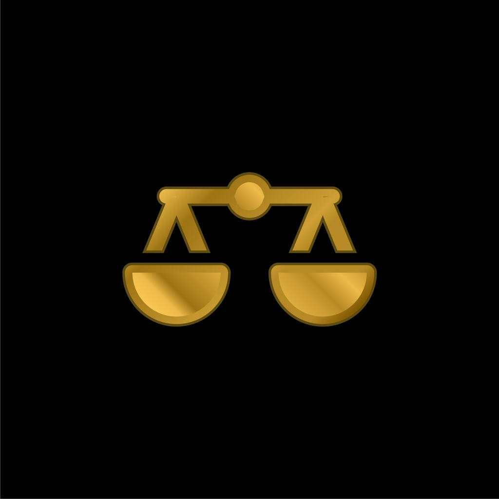 Balance kullattu metallinen kuvake tai logo vektori - Vektori, kuva