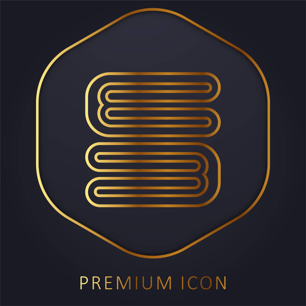 Blanket gouden lijn premium logo of pictogram - Vector, afbeelding