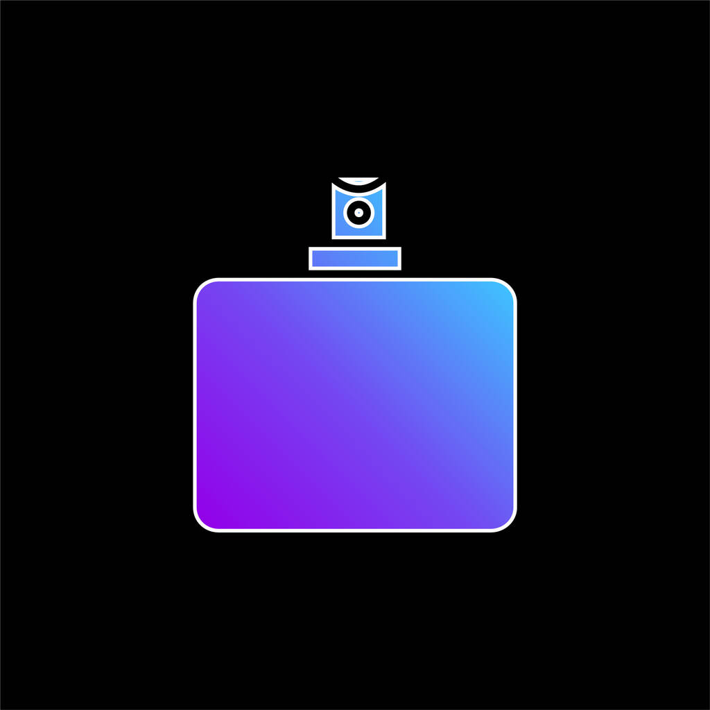 Recipiente de garrafa preta de banheiro com sistema de pulverização ícone de vetor gradiente azul - Vetor, Imagem