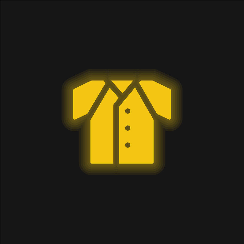 Baseball żółty świecący neon ikona - Wektor, obraz