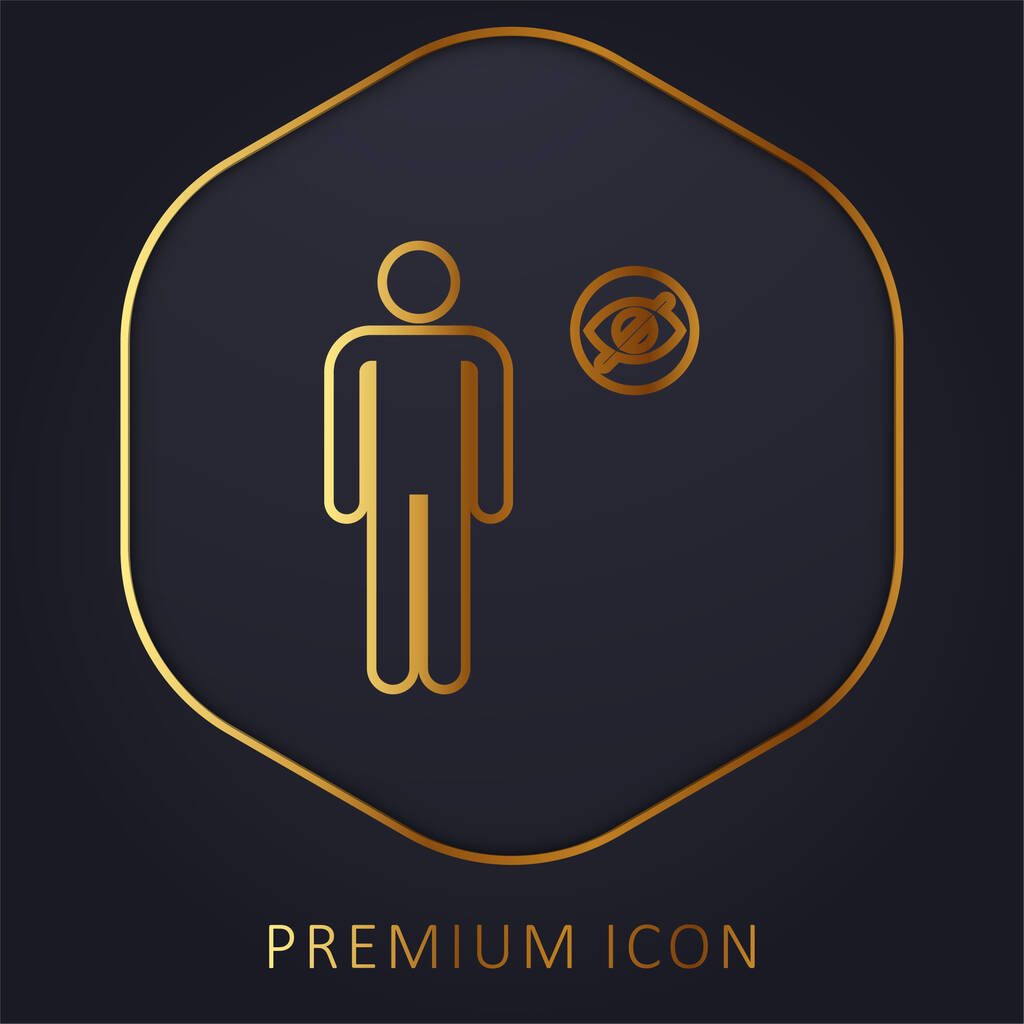 Vak arany vonal prémium logó vagy ikon - Vektor, kép