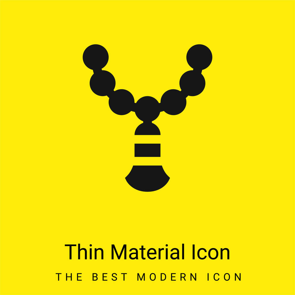 Minimalne jasnożółte koraliki ikona materiału - Wektor, obraz