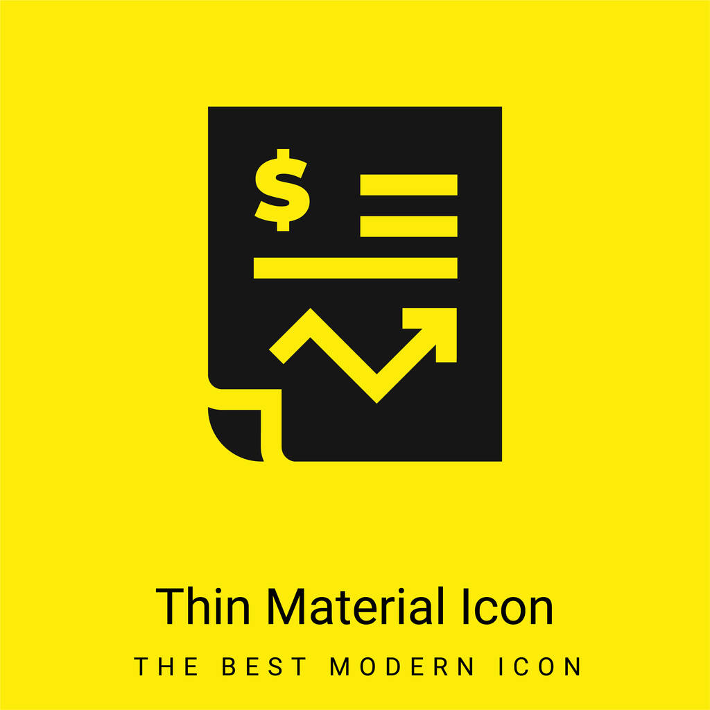 Účetnictví minimální jasně žlutá ikona materiálu - Vektor, obrázek