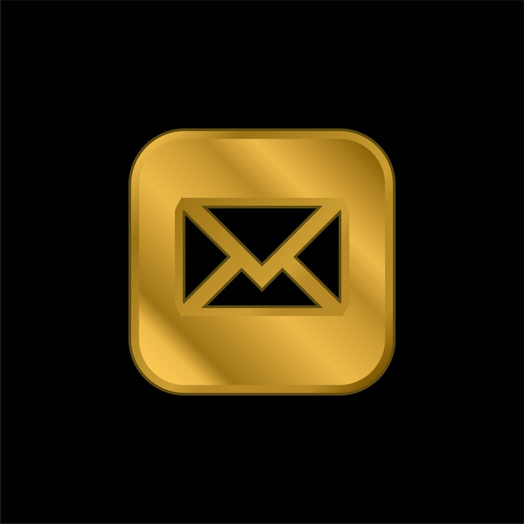 Apple vergoldet metallisches Symbol oder Logo-Vektor - Vektor, Bild