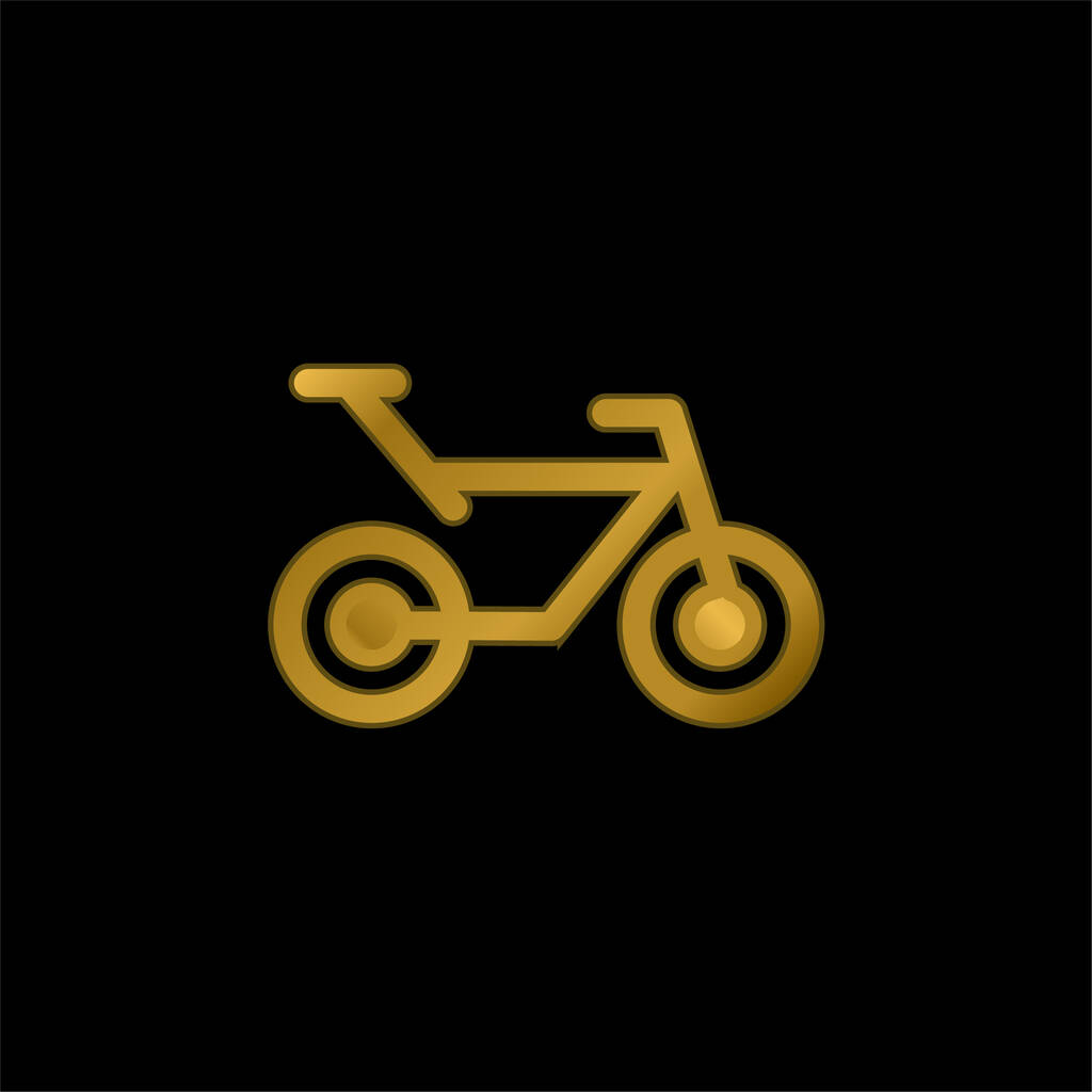 Ποδήλατο επιχρυσωμένο μέταλλο εικονίδιο ή το λογότυπο διάνυσμα - Διάνυσμα, εικόνα