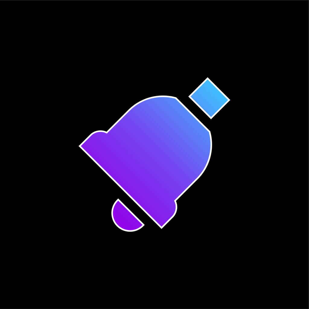 Campana blu gradiente icona vettoriale - Vettoriali, immagini