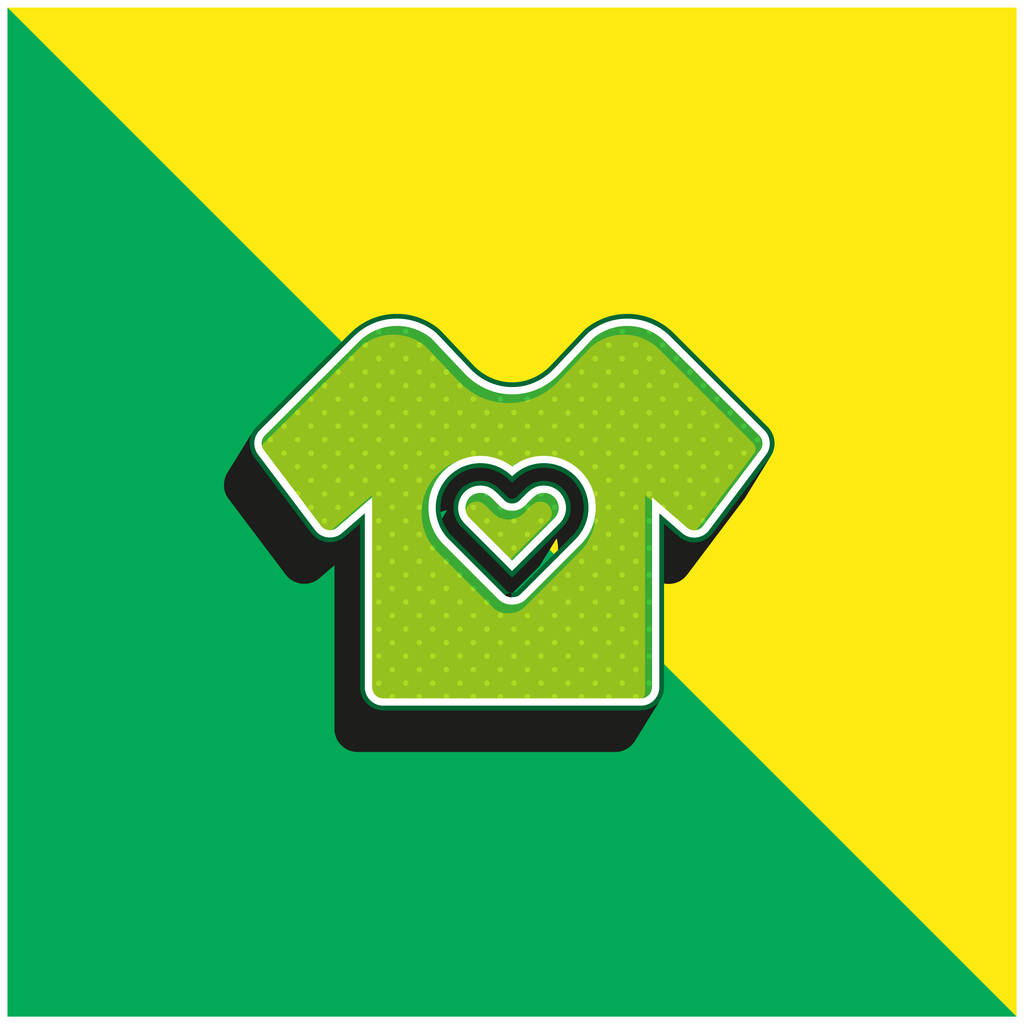 Baby Cloth Green and yellow modern 3d vector icon logo - Vector, Image