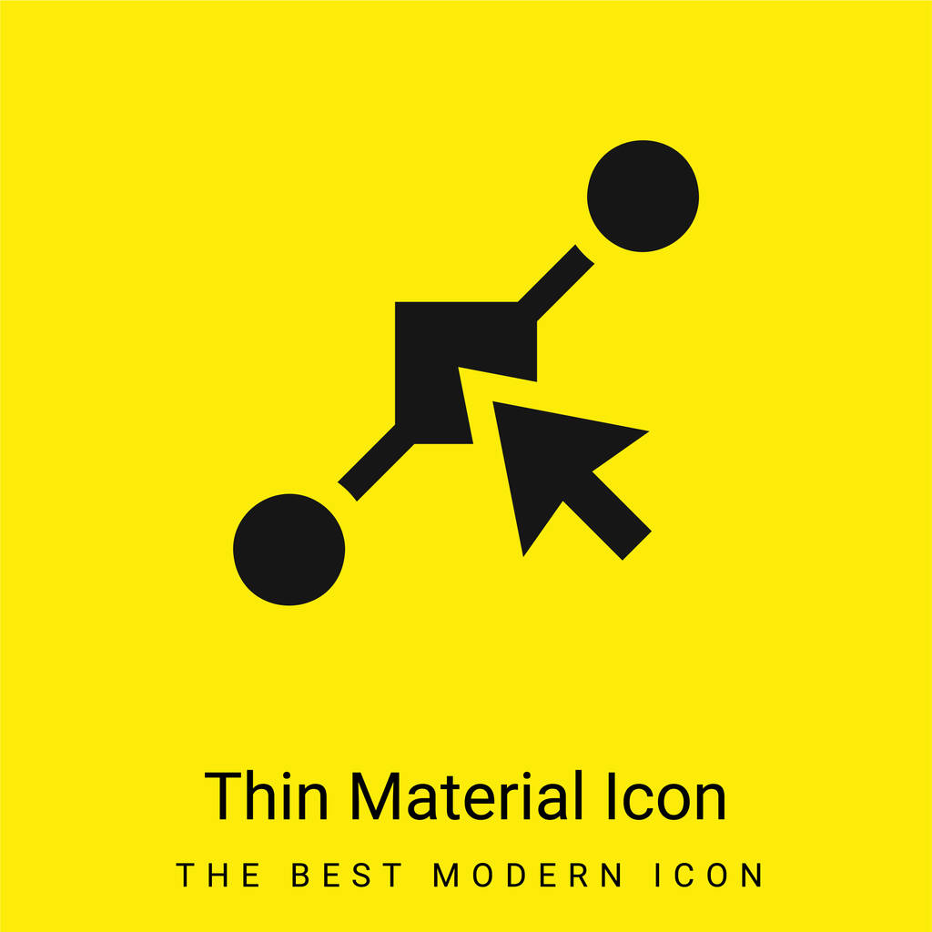 Anchor Point minimal bright yellow material icon - Vector, Image