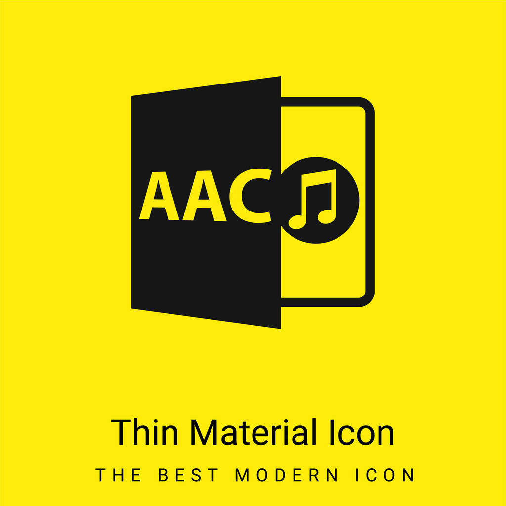 Acc Fájlformátum Szimbólum minimális világos sárga anyag ikon - Vektor, kép