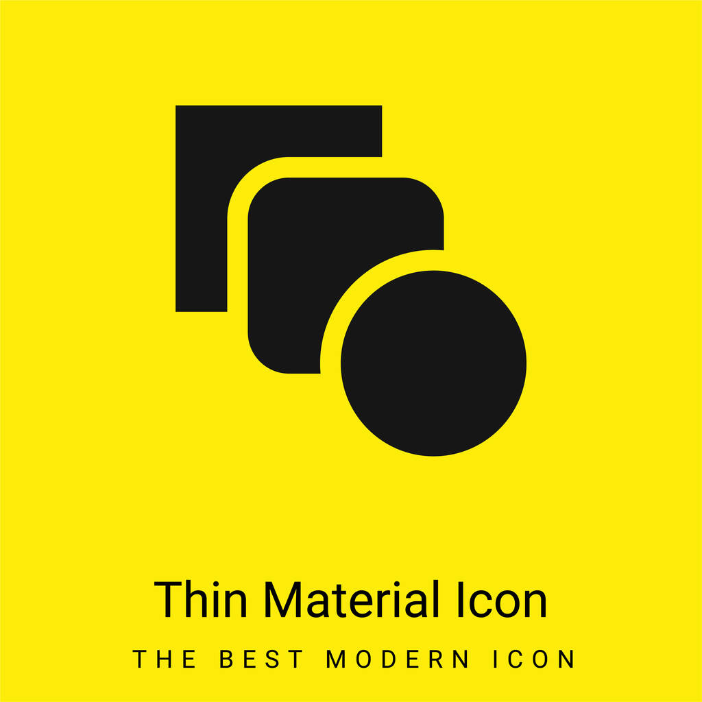 Menggereedschap minimaal helder geel materiaal icoon - Vector, afbeelding