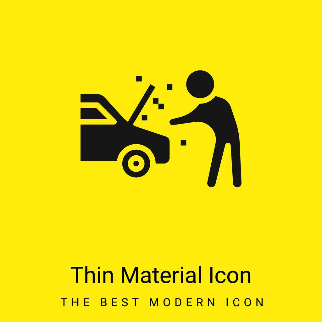 Breakdown minimal bright yellow material icon - Vektör, Görsel