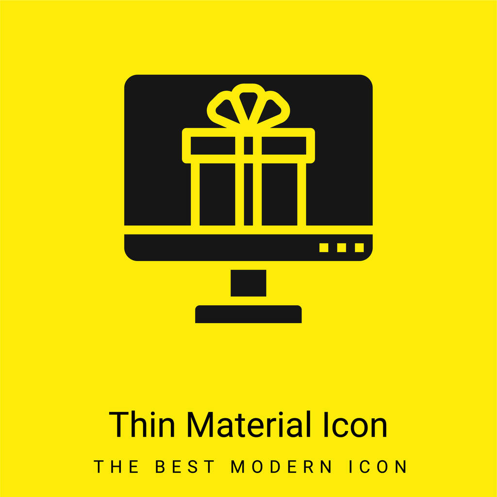 アプリケーション最小限の明るい黄色の材料アイコン - ベクター画像