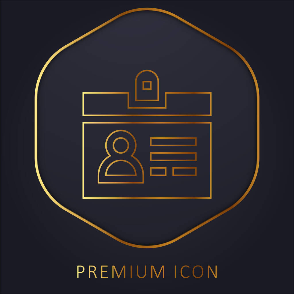 Akreditace zlaté čáry prémie logo nebo ikona - Vektor, obrázek