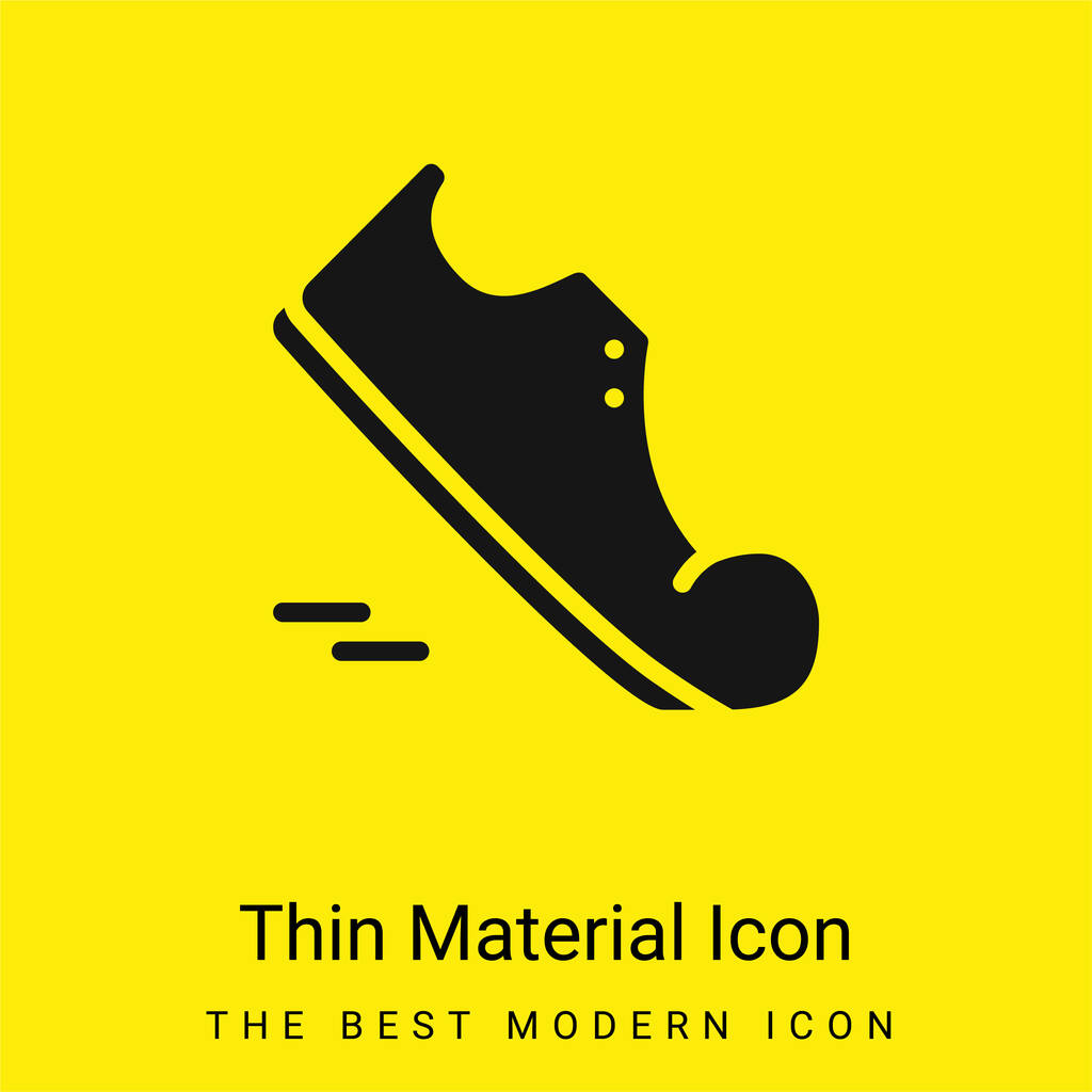 Agilidad mínima icono de material amarillo brillante - Vector, Imagen