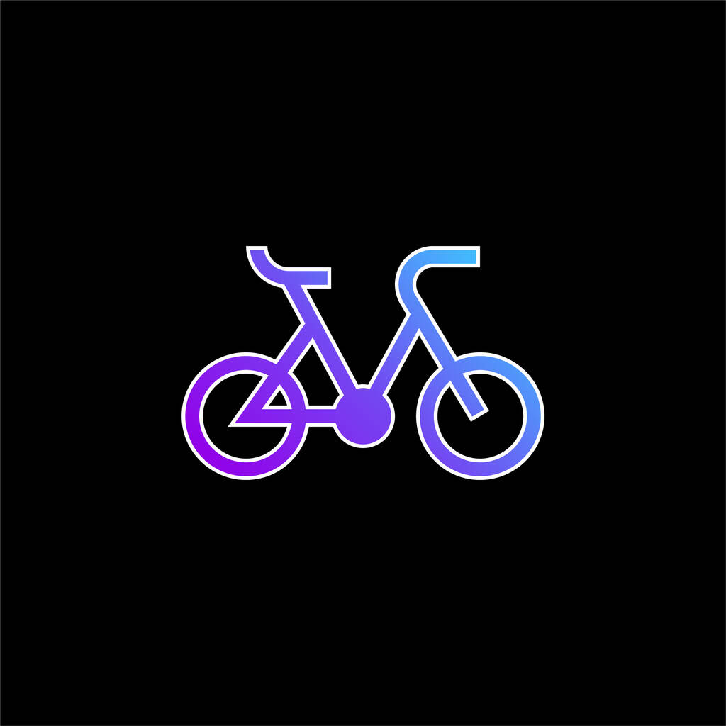 Bicicleta azul gradiente vector icono - Vector, imagen