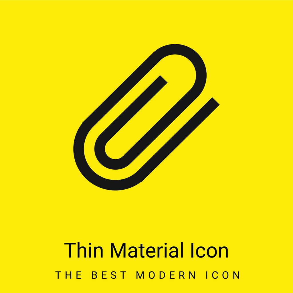 Csatolja gémkapocs Szimbólum minimális fényes sárga anyag ikon - Vektor, kép