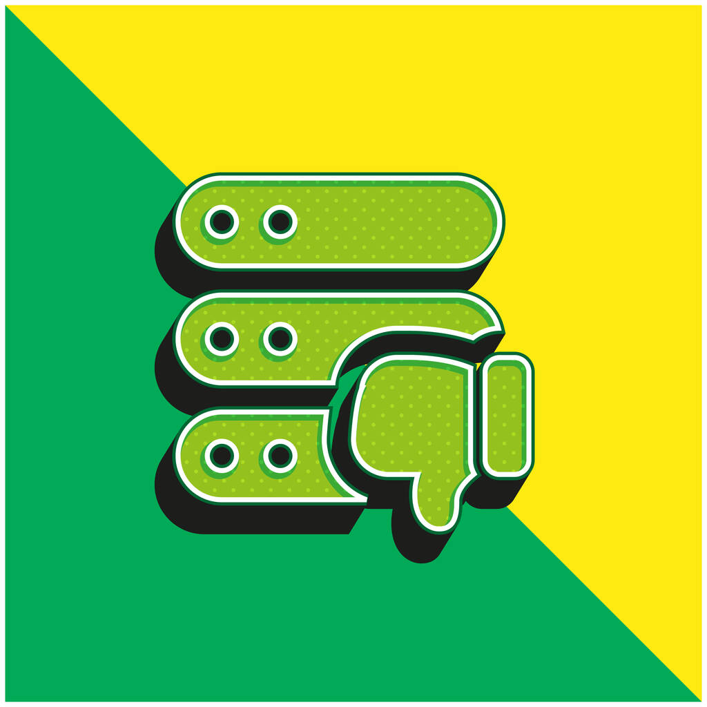 Kötü İnceleme Yeşil ve Sarı 3D vektör simgesi logosu - Vektör, Görsel