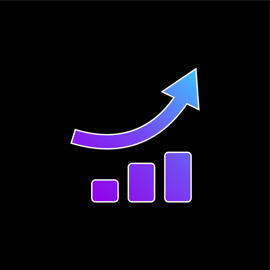 Ascendant Business Графічний синій градієнт Векторний значок
 - Вектор, зображення