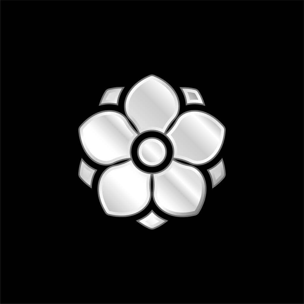 Серебристая анемоновая икона - Вектор,изображение