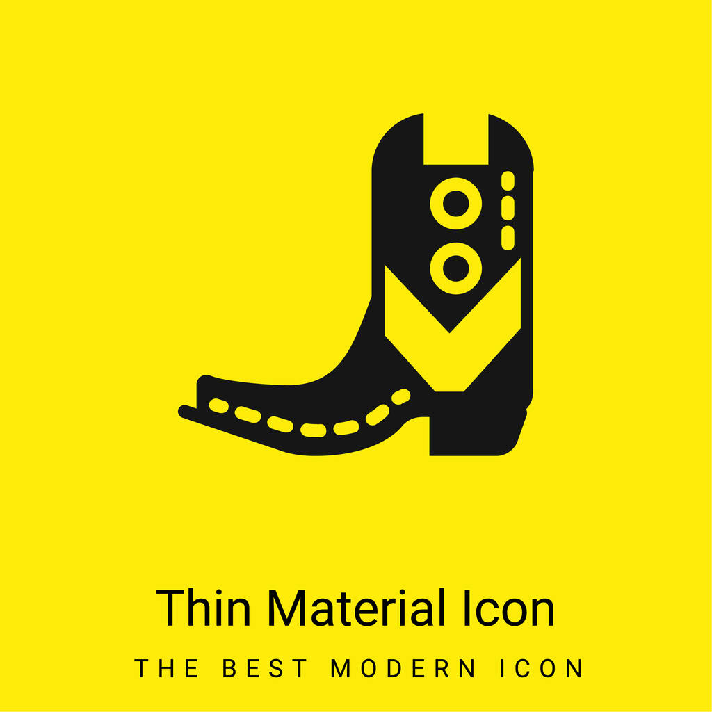 Boot minimaalinen kirkkaan keltainen materiaali kuvake - Vektori, kuva