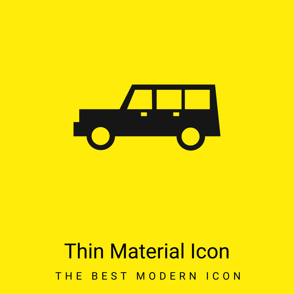 Összes Terrain Vehicle minimális fényes sárga anyag ikon - Vektor, kép