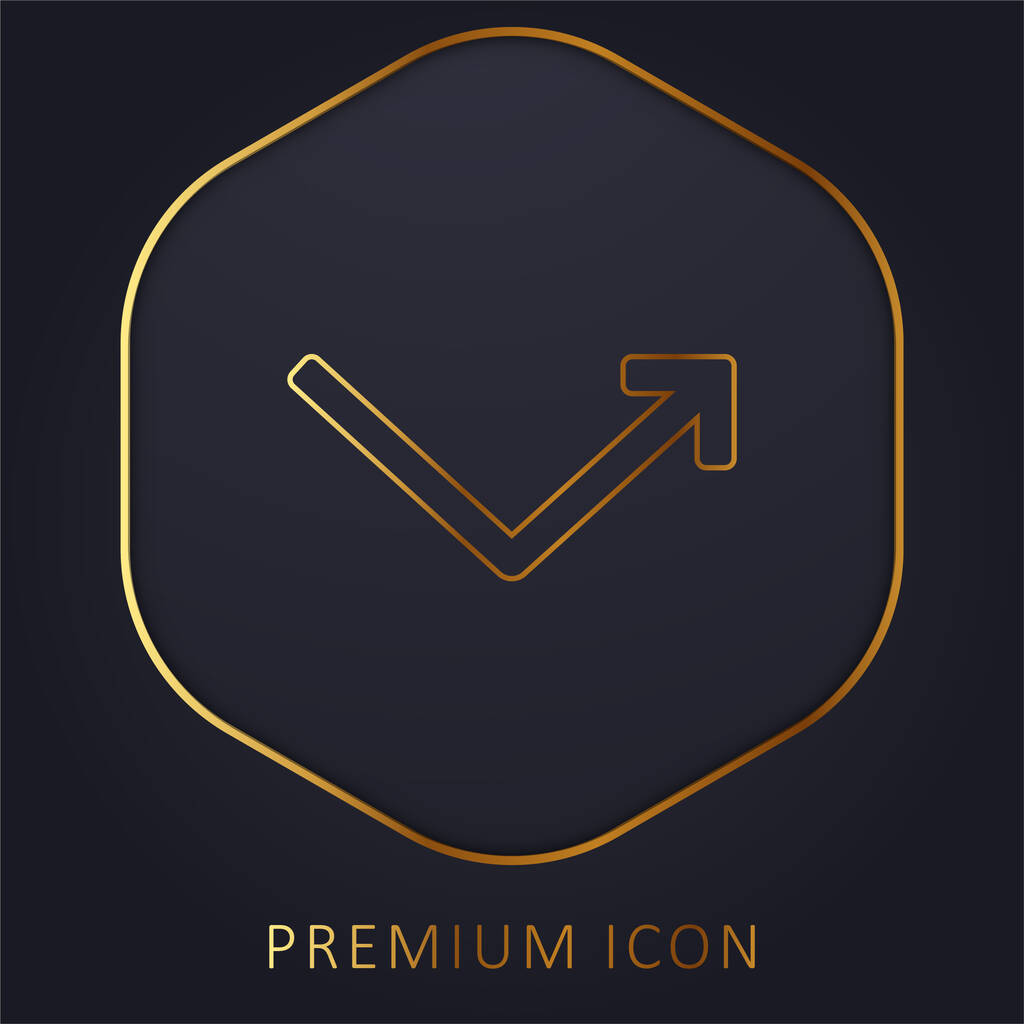 Bounce złotą linię logo premium lub ikona - Wektor, obraz