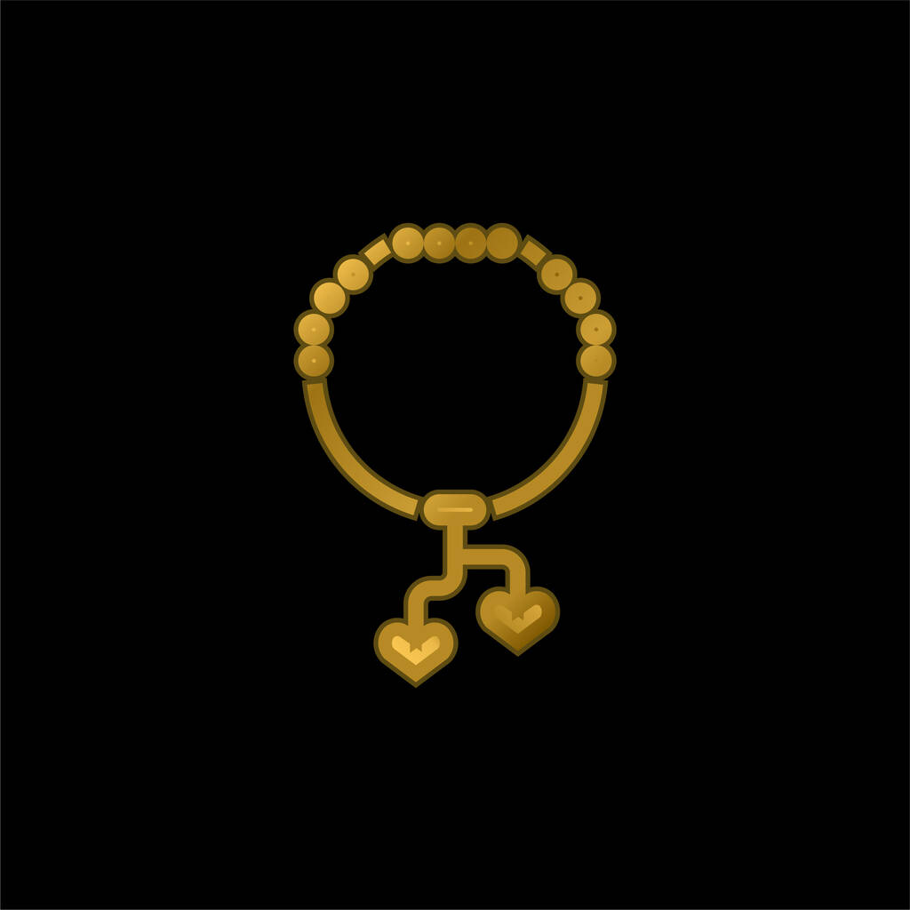 Браслет з золотим покриттям металева ікона або вектор логотипу
 - Вектор, зображення