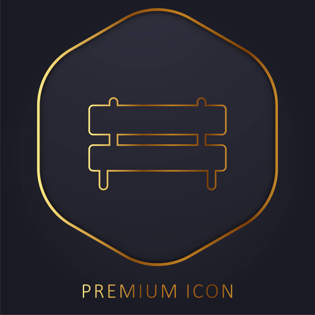 Bank goldene Linie Premium-Logo oder Symbol - Vektor, Bild