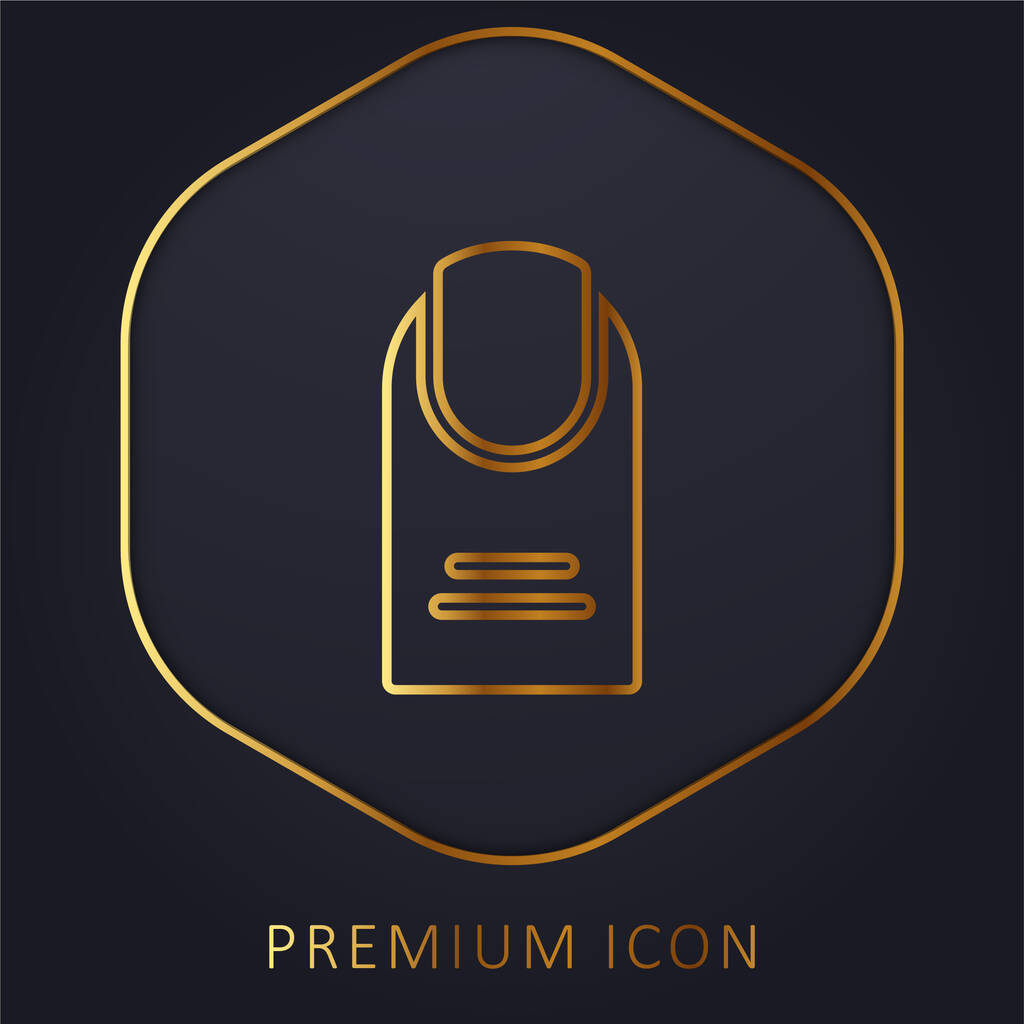 Złota linia Big Finger logo premium lub ikona - Wektor, obraz
