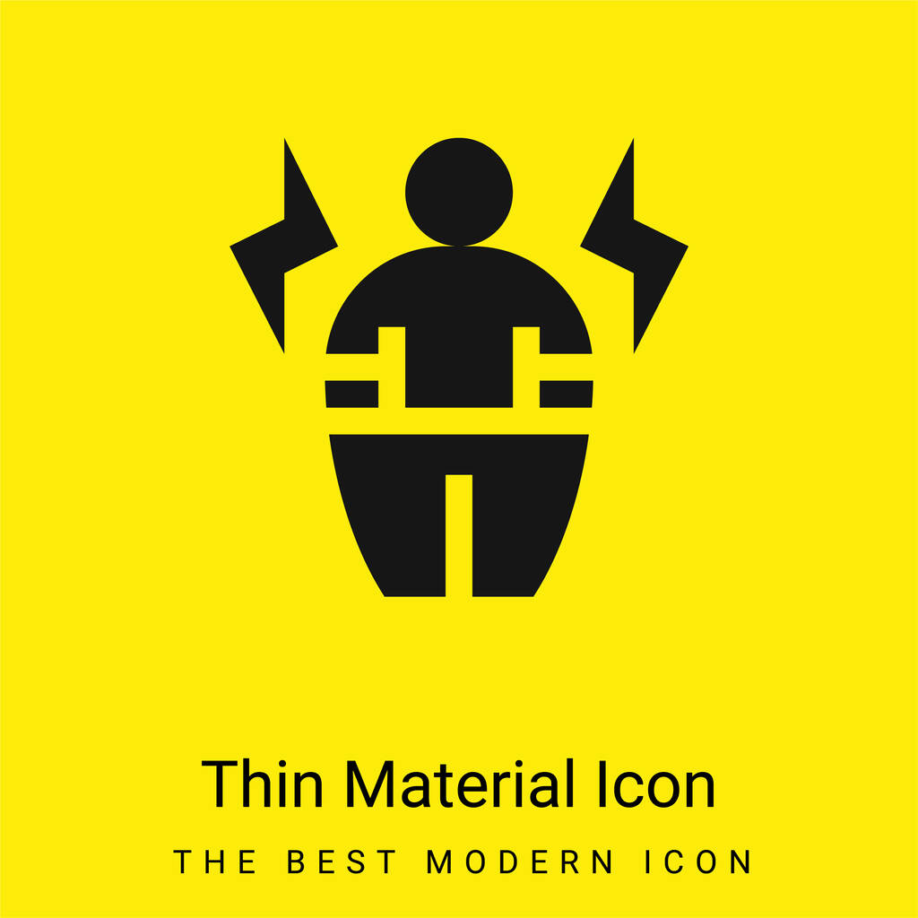Corps Icône matérielle jaune vif minimale positive - Vecteur, image