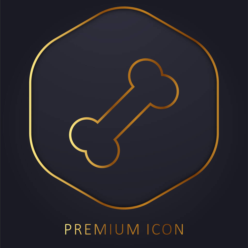 Os ligne d'or logo premium ou icône - Vecteur, image