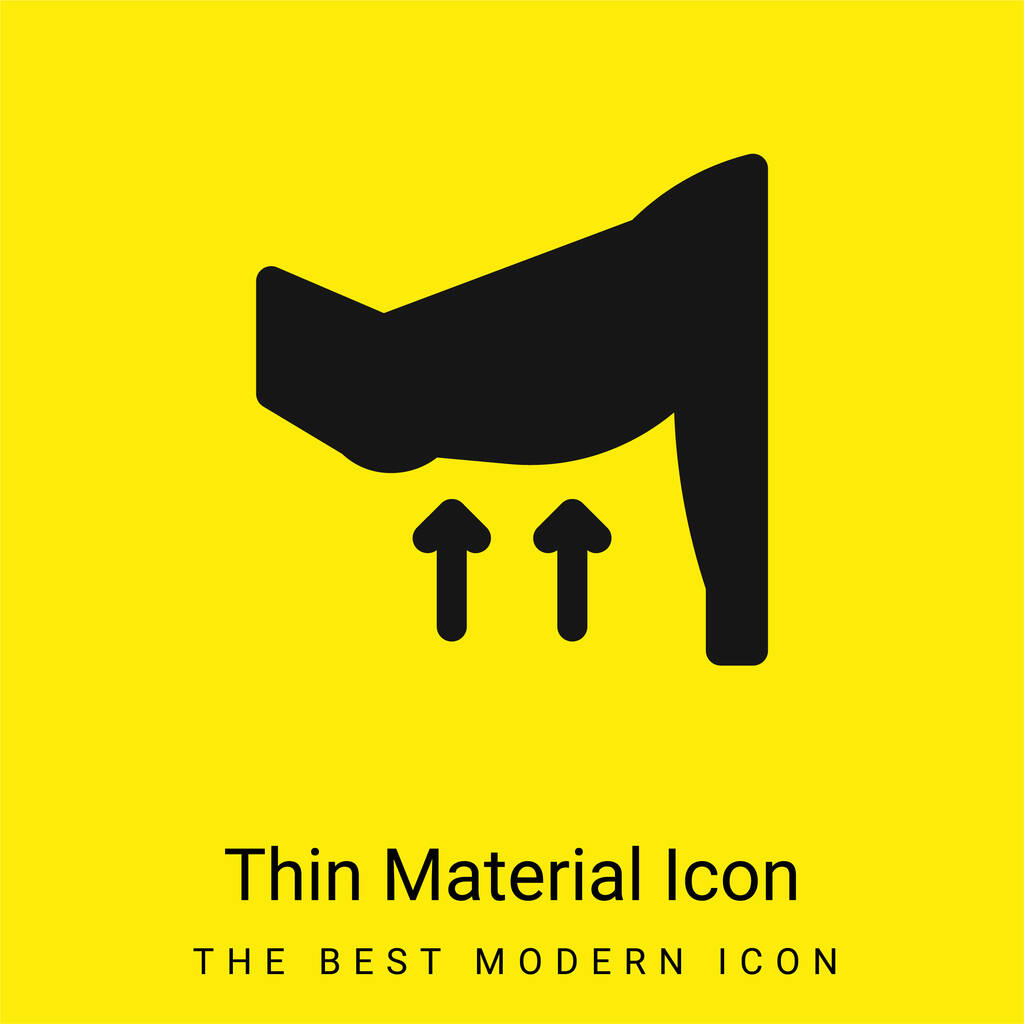 Bras minimal jaune vif icône matérielle - Vecteur, image