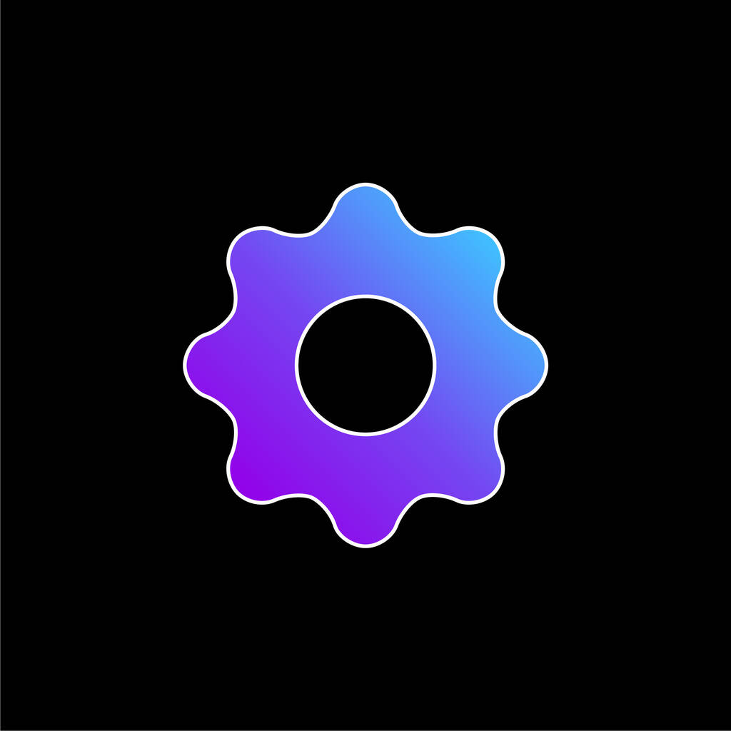 Μαύρο κουμπί μπλε διάνυσμα κλίση εικονίδιο - Διάνυσμα, εικόνα