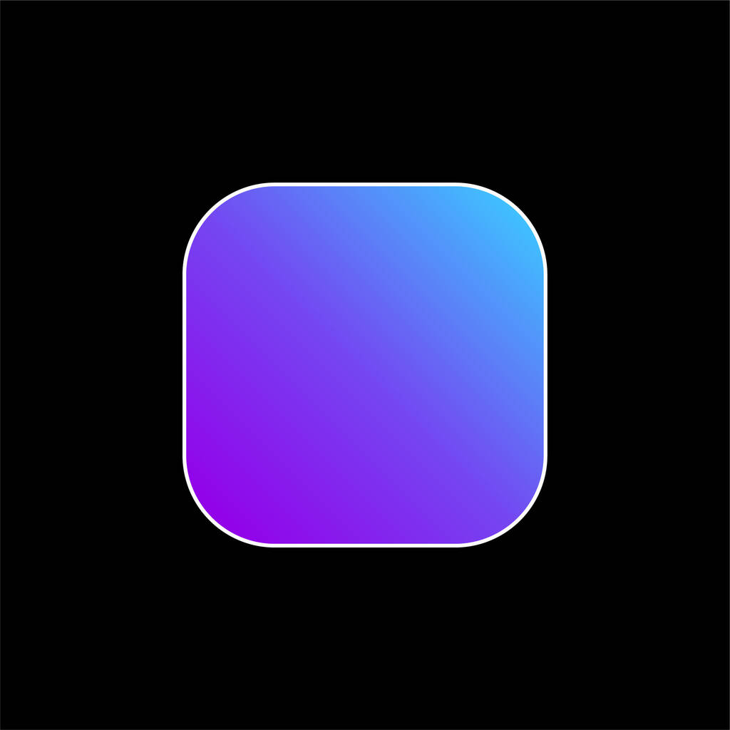 Černá zaoblená čtvercová ikona modrého gradientu - Vektor, obrázek