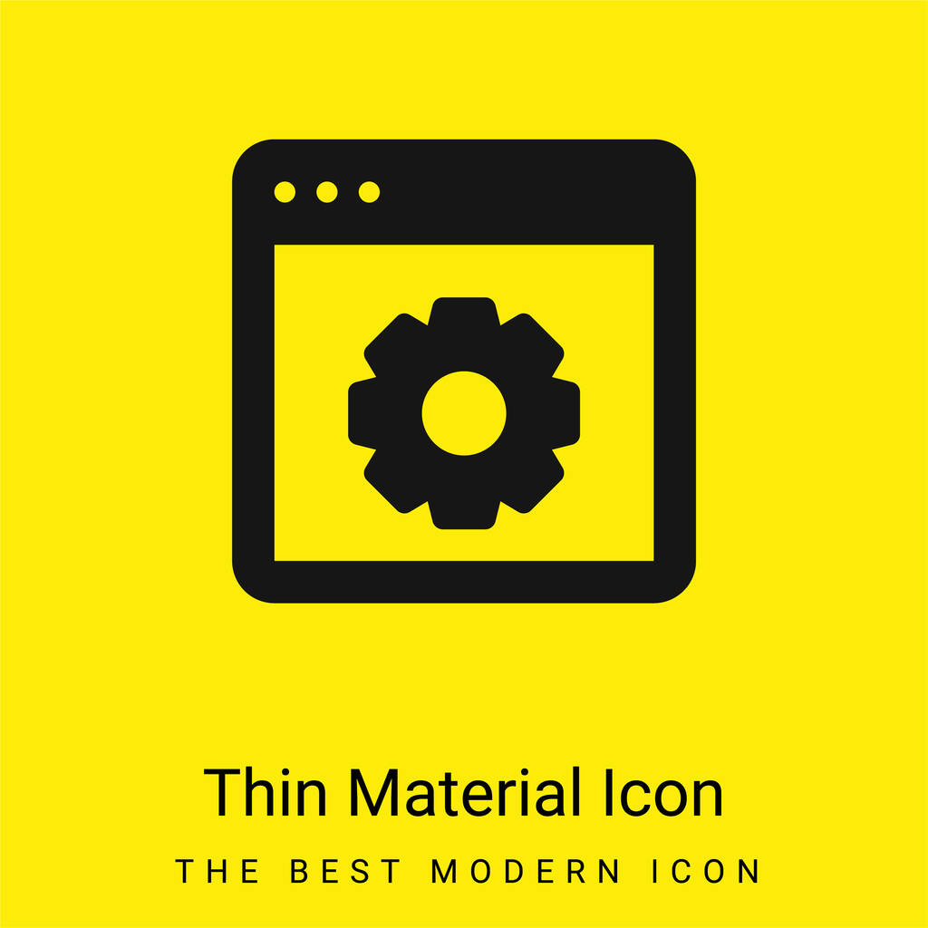 Aplicación mínima icono de material amarillo brillante - Vector, Imagen