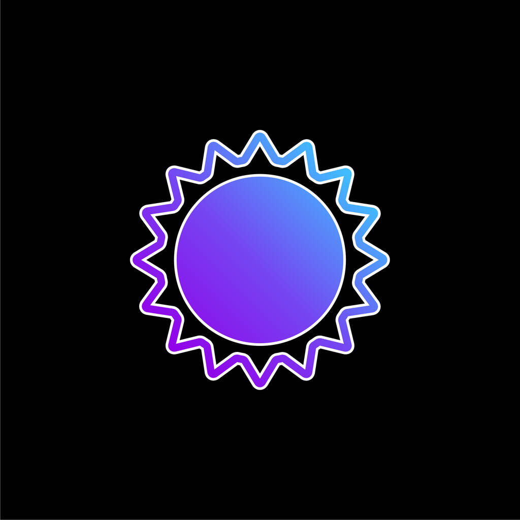 Ringvormige eclips blauw gradiënt vector pictogram - Vector, afbeelding