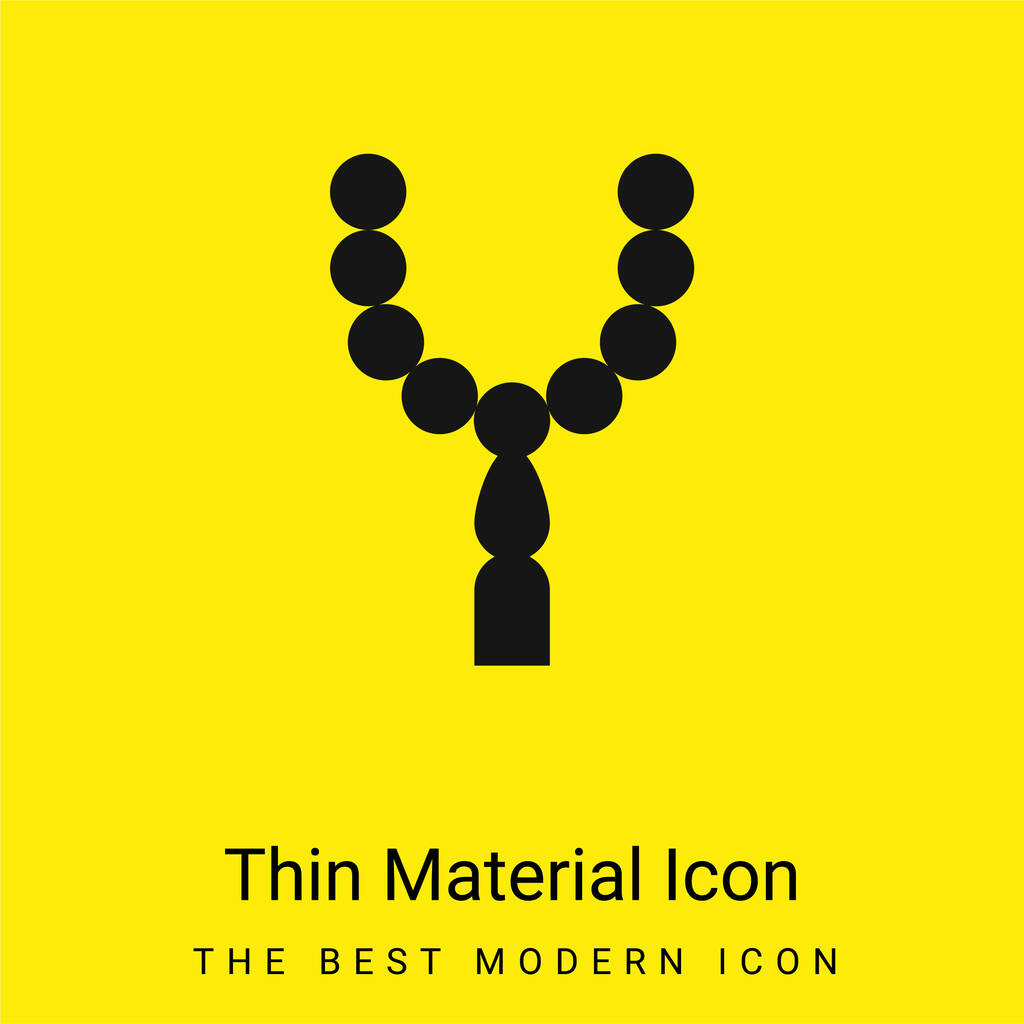 Perlen minimales helles gelbes Material Symbol - Vektor, Bild