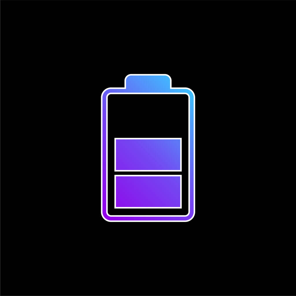 Batterie-Statussymbol blaues Gradienten-Vektorsymbol - Vektor, Bild