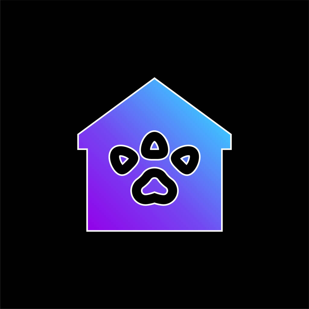 Animal Shelter blu gradiente icona vettoriale - Vettoriali, immagini