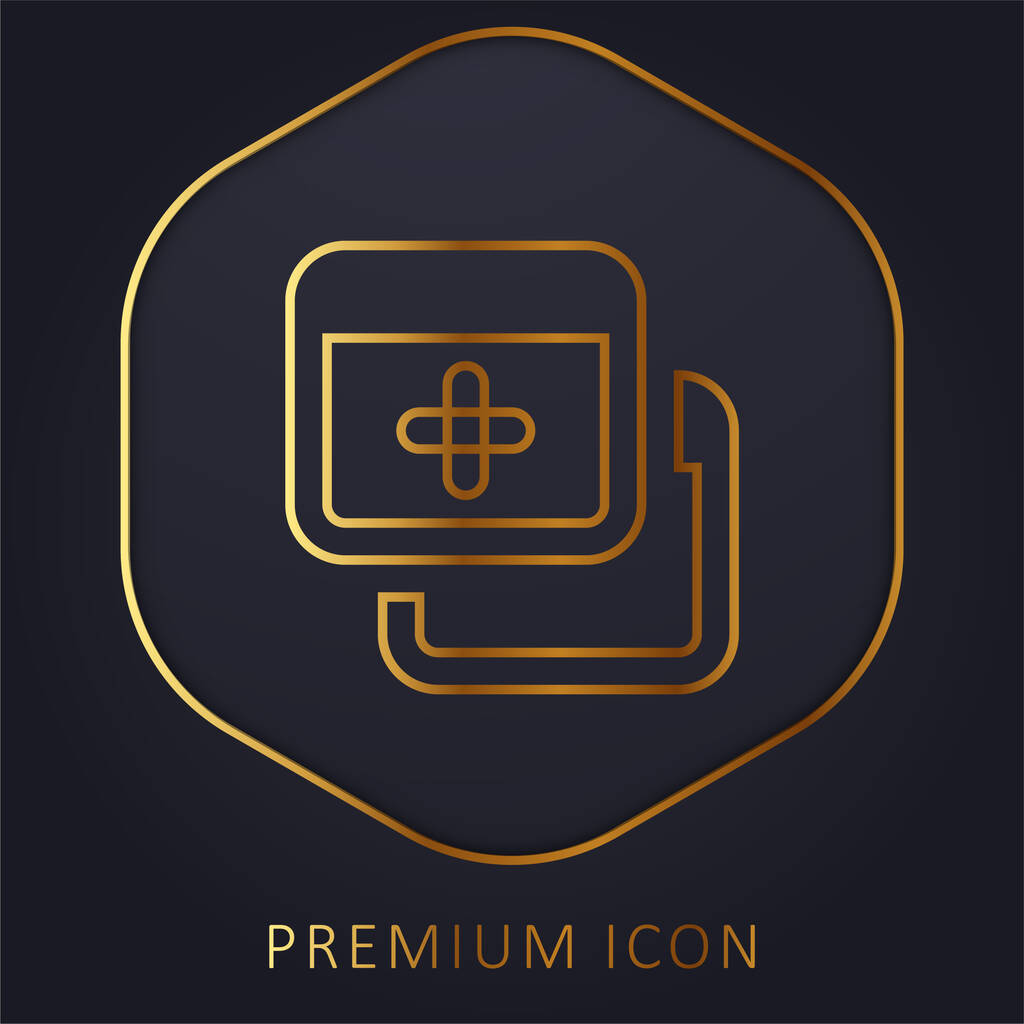 Додати логотип або піктограму преміум-класу золотої лінії
 - Вектор, зображення