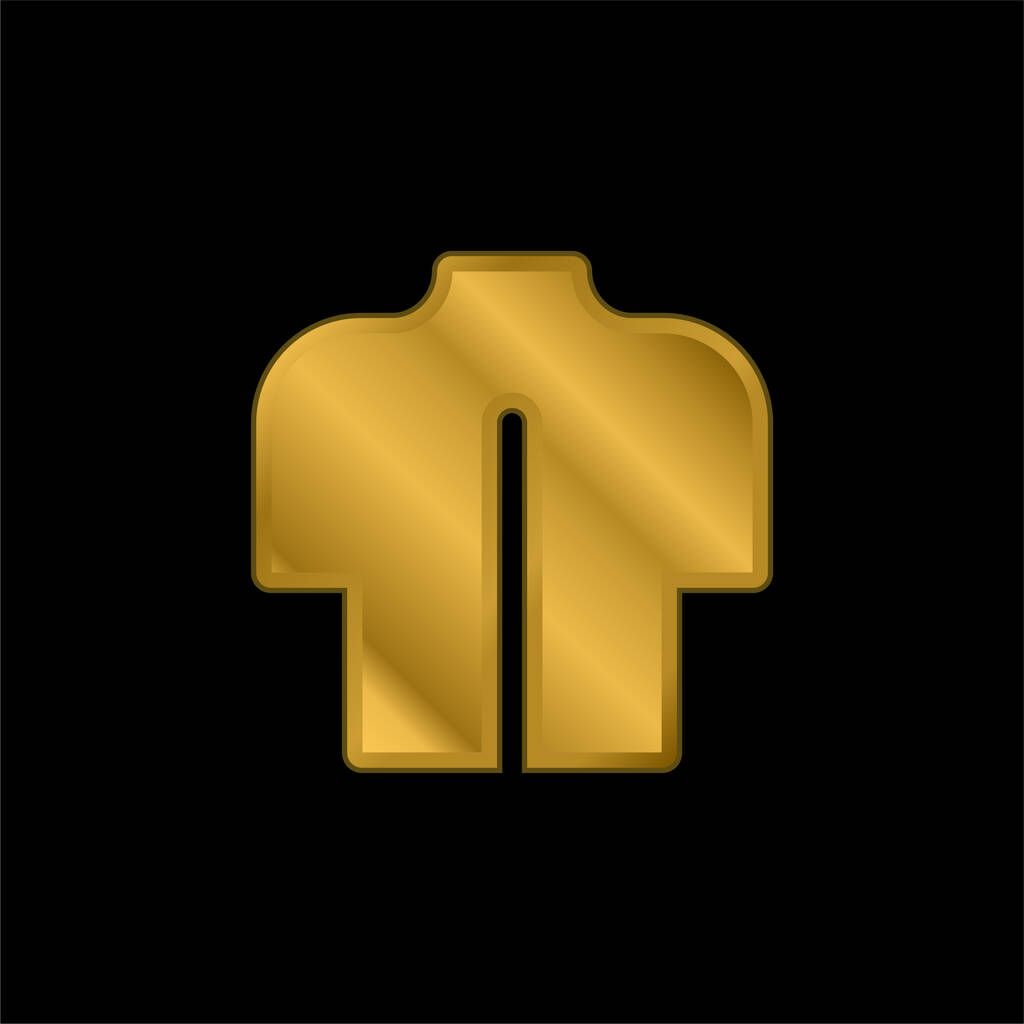 Powrót Złoty metaliczny wektor ikony lub logo - Wektor, obraz