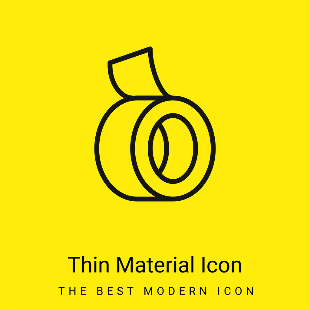 Ruban adhésif minime icône de matériau jaune vif - Vecteur, image