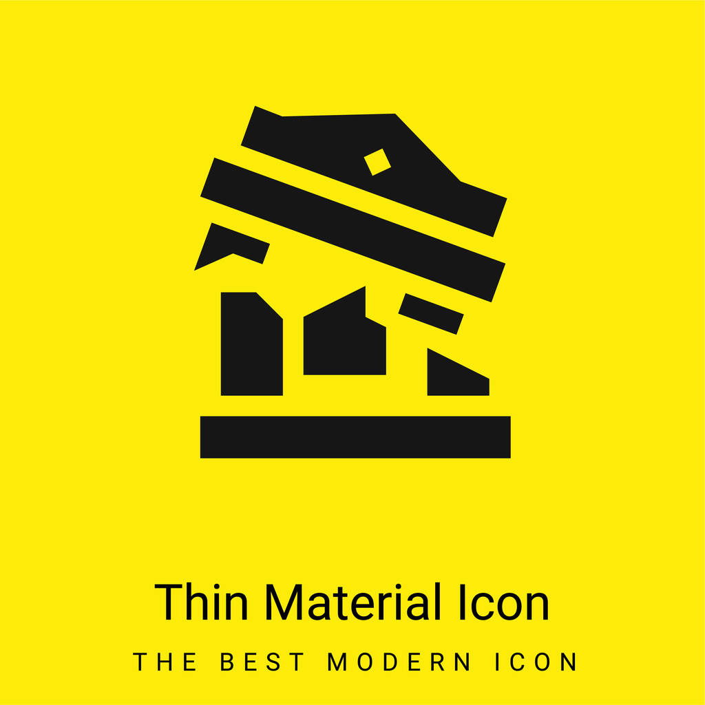 Banca minimale brillante icona materiale giallo - Vettoriali, immagini