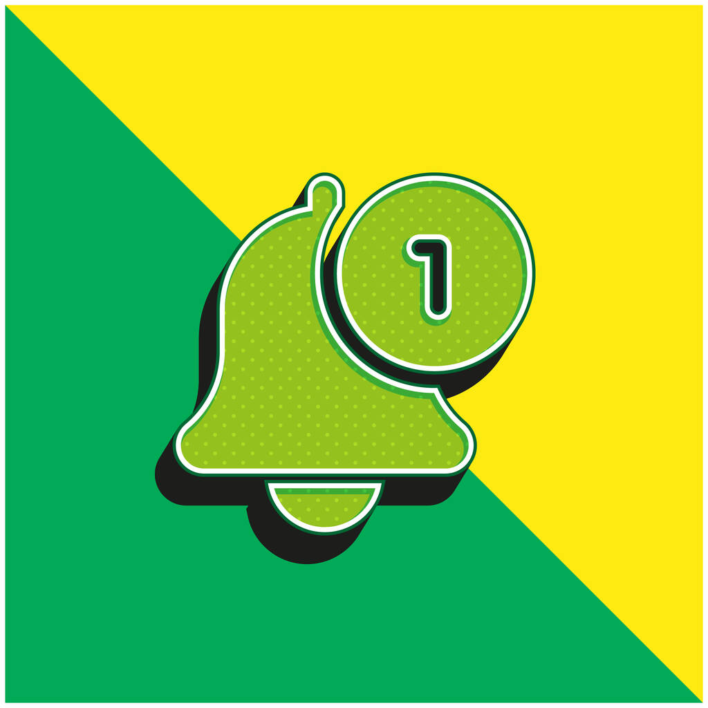 Aktives grünes und gelbes modernes 3D-Vektor-Symbol-Logo - Vektor, Bild