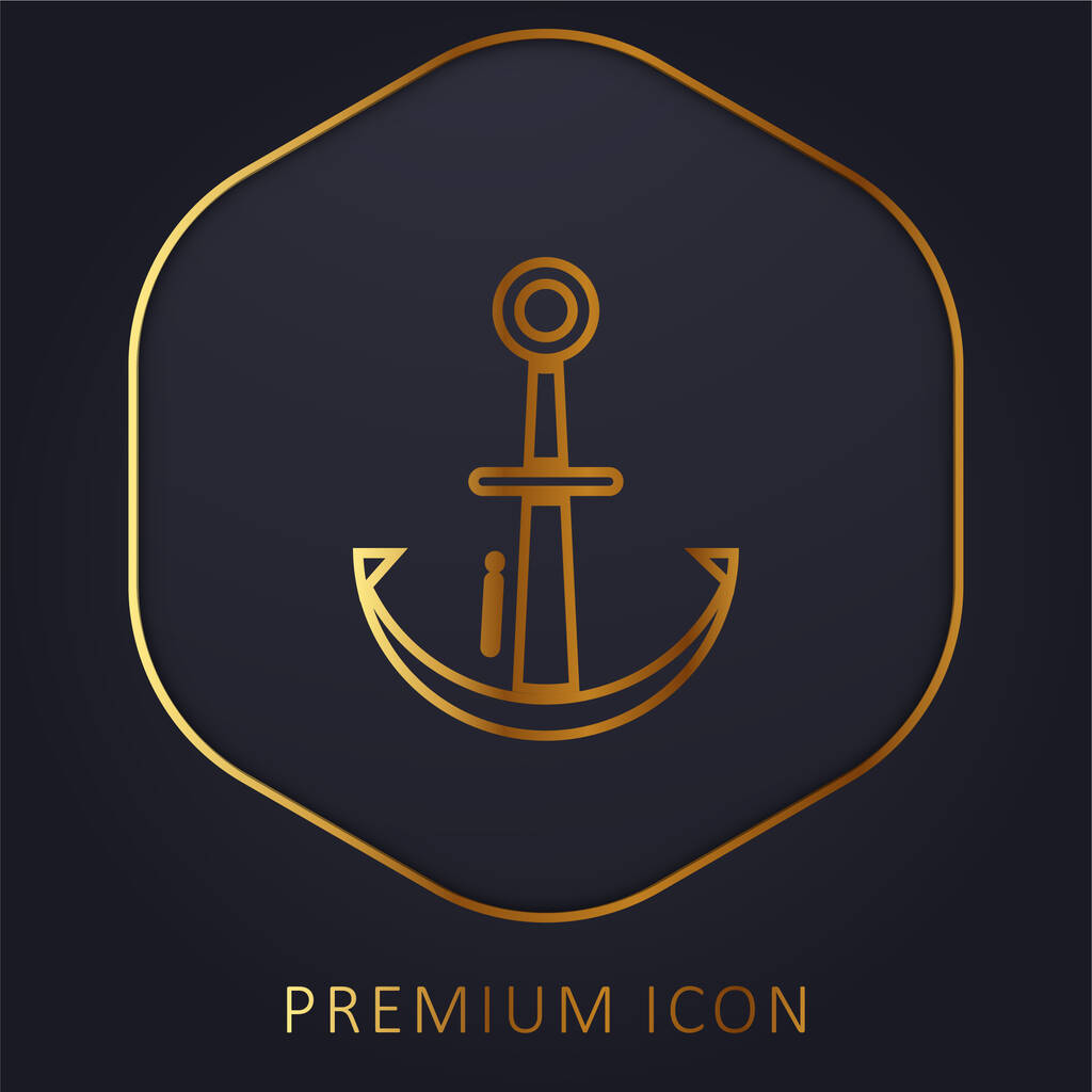 Ukotvit zlaté prémiové logo nebo ikonu - Vektor, obrázek